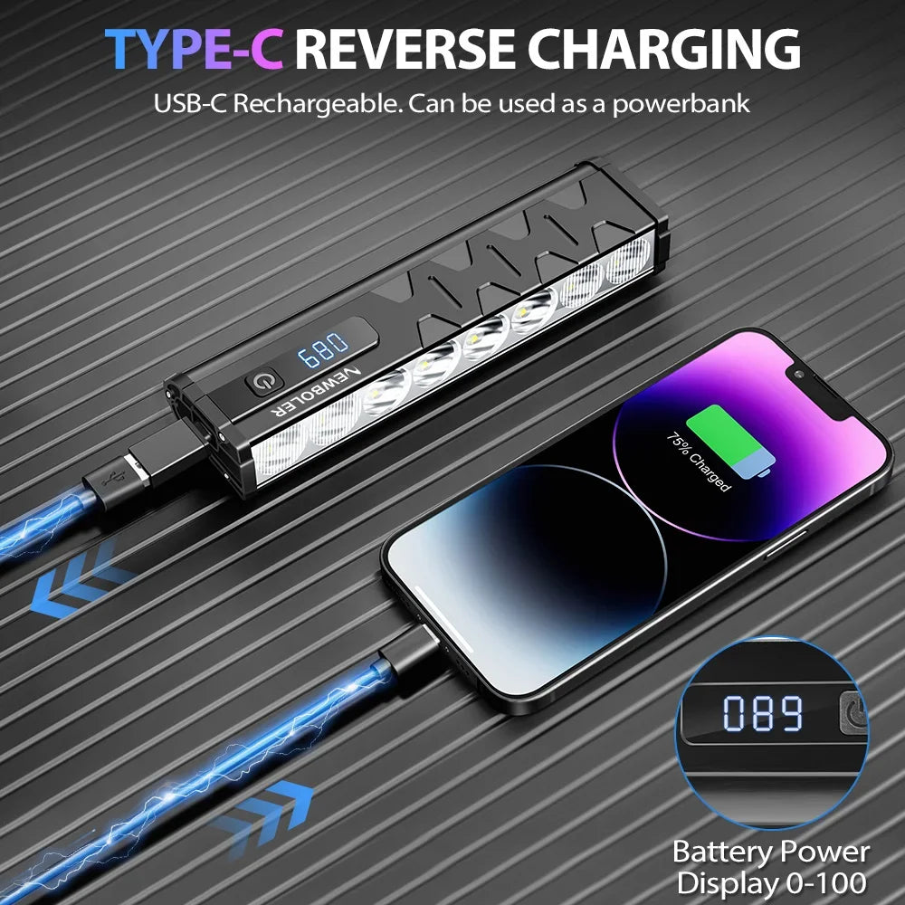 NEWBOLER 10000 Lumen Front Bicycle Light with USB Charging and Waterproof Design