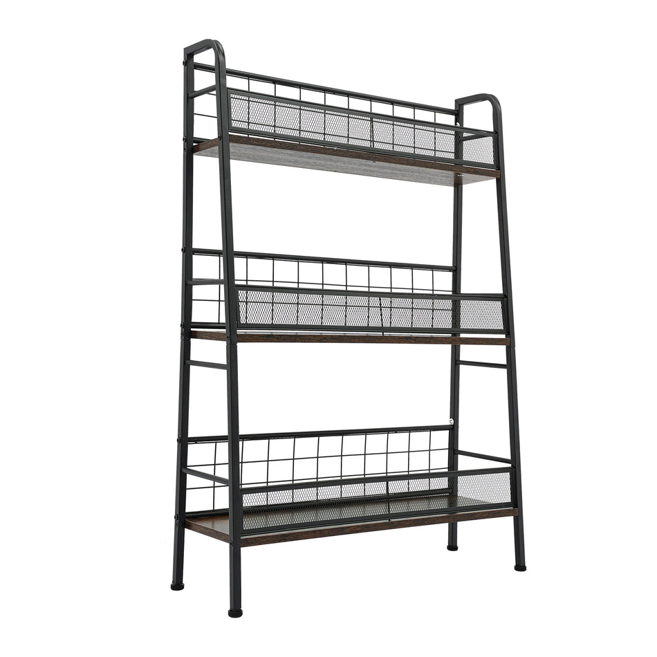 Триетажна рафтова система за съхранение на записи с четири регулируеми крака