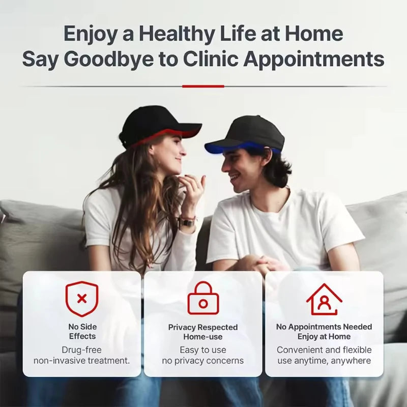 Červená infračervená světelná terapie čepice pro růst vlasů proti vypadávání vlasů