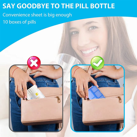 YQQGD Pill Organizer &ndash; Moisture Proof Portable Design