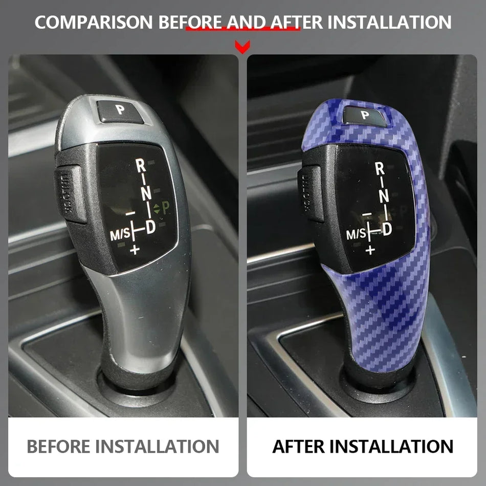 Капак за скоростен лост BMW, имитация на карбоново влакно ABS, подходящ за F30 F22 F34 F35