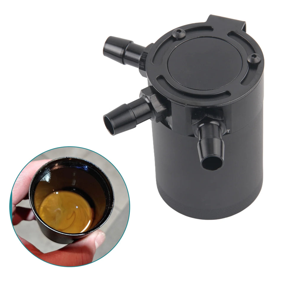 Universalus 3 prievadų aliuminio alyvos surinkimo indas, su pertvara automobiliams