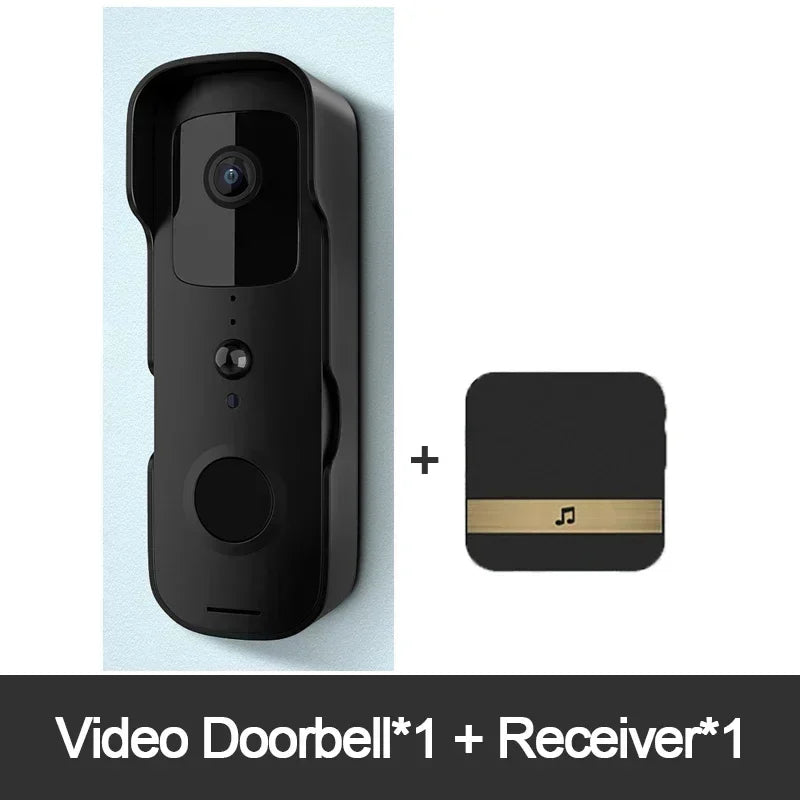 Smart Video Doorbell Tuya 1080P &ndash; Waterproof Night Vision Doorbell  Receiver / US Plug