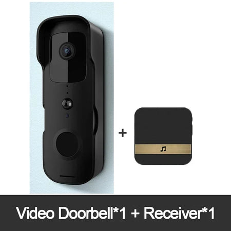 Smart Video Doorbell Tuya 1080P &ndash; Waterproof Night Vision Doorbell  Receiver / US Plug