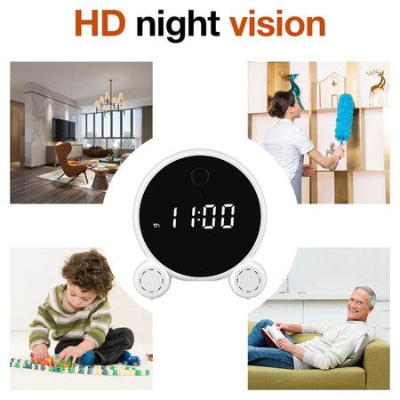 Tuya Wifi Alarm Clock Camera &ndash; HD Night Vision Motion Detection