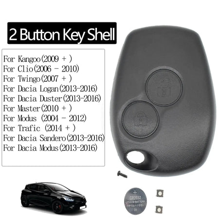 2/3 Button Switch Car Remote Key Shell Fob Case For Renault Clio Trafic Twingo Kangoo Master Modus Dacia Duster Sandero Modus by InterCyprus Trading Ltd