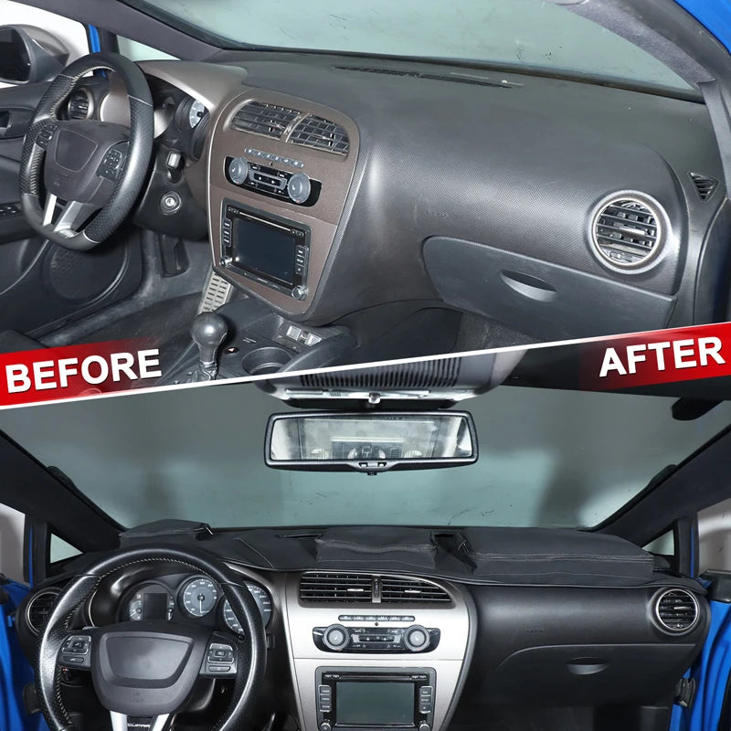 Črna zaščitna podloga za armaturno ploščo UV za Seat Leon 2008 do 2012