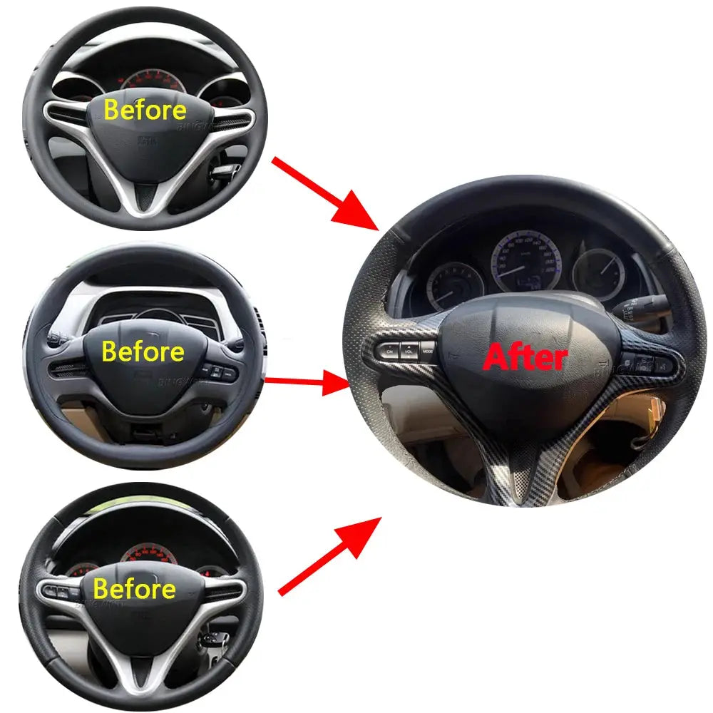 Multi-Function Steering Wheel Buttons Audio Volume Music Control Switch Green Backlight With Bluetooth For Honda Civic 2006-2011 by InterCyprus Trading Ltd