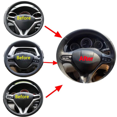 Multi-Function Steering Wheel Buttons Audio Volume Music Control Switch Green Backlight With Bluetooth For Honda Civic 2006-2011 by InterCyprus Trading Ltd