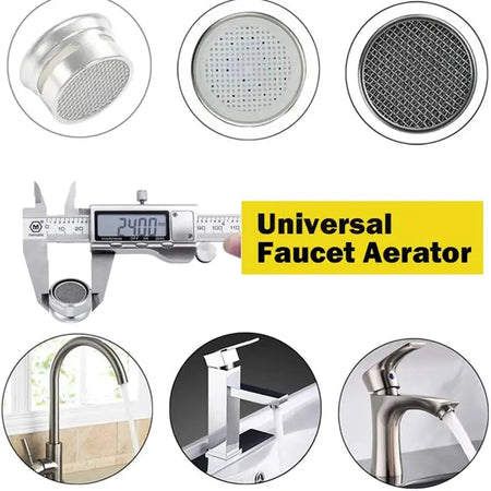 Brass Water Saving Faucet Tap Aerator Replaceable Filter Mixed Nozzle 24mm Thread Bathroom Faucet Bubbler Faucet Replacement by InterCyprus Trading Ltd