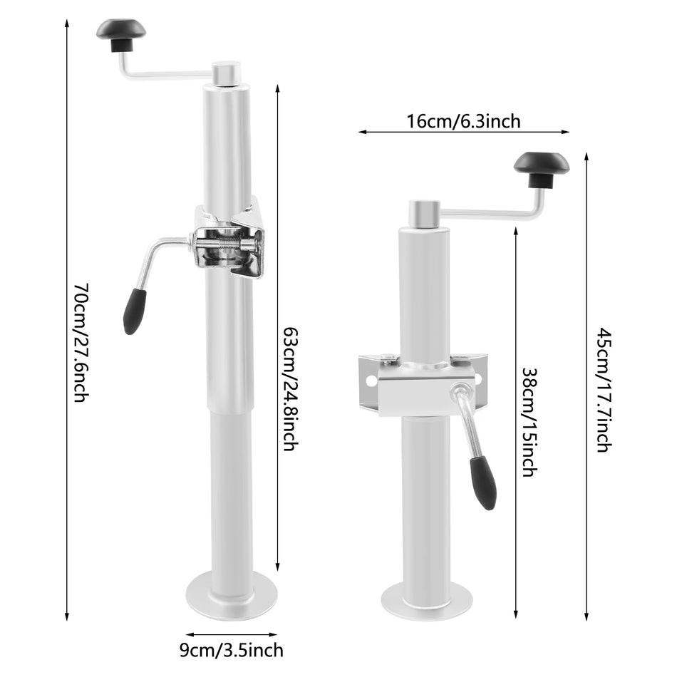 Trailer Jack Bracket Sæt 38 til 63 cm Justerbar Højde 4Pakke
