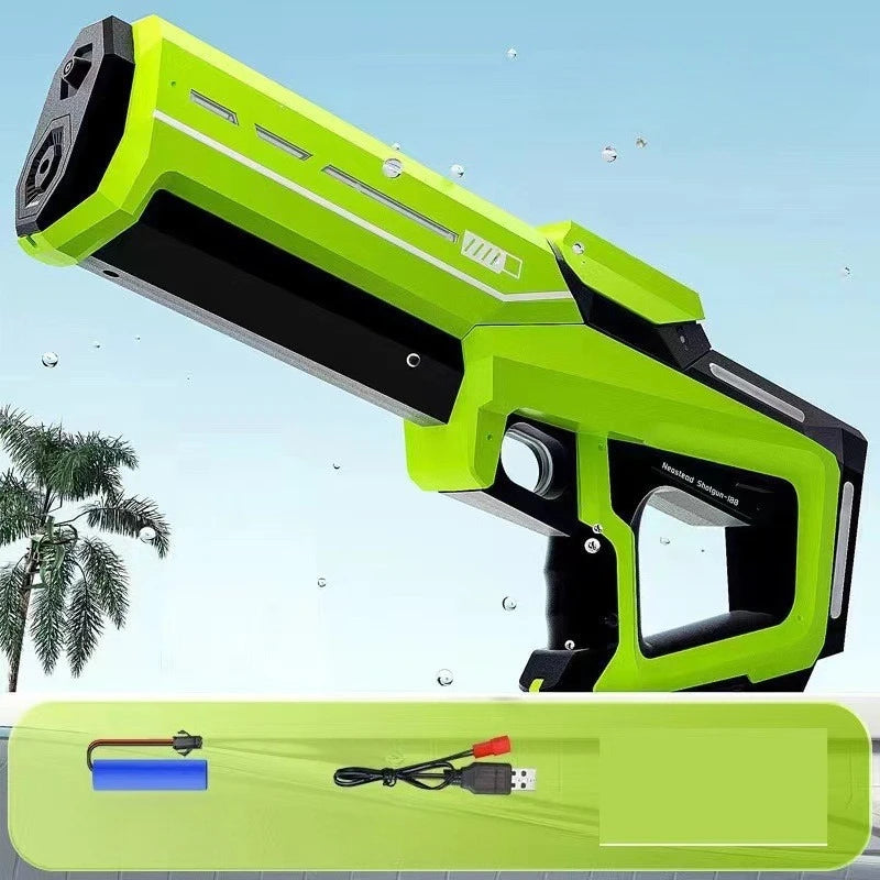 Electric Water Gun Squirt Pistol Green