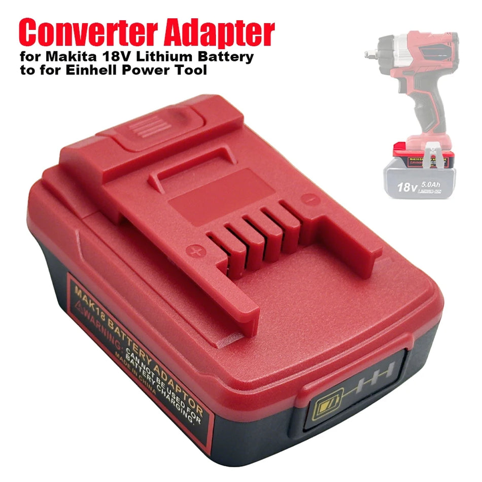 Adaptador Conversor de Bateria de 18V Makita para Einhell para Ferramentas Elétricas