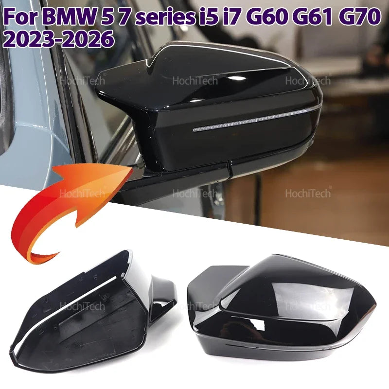 Cubierta de Espejo Lateral Negra Estilo M para BMW G60 G61 G70