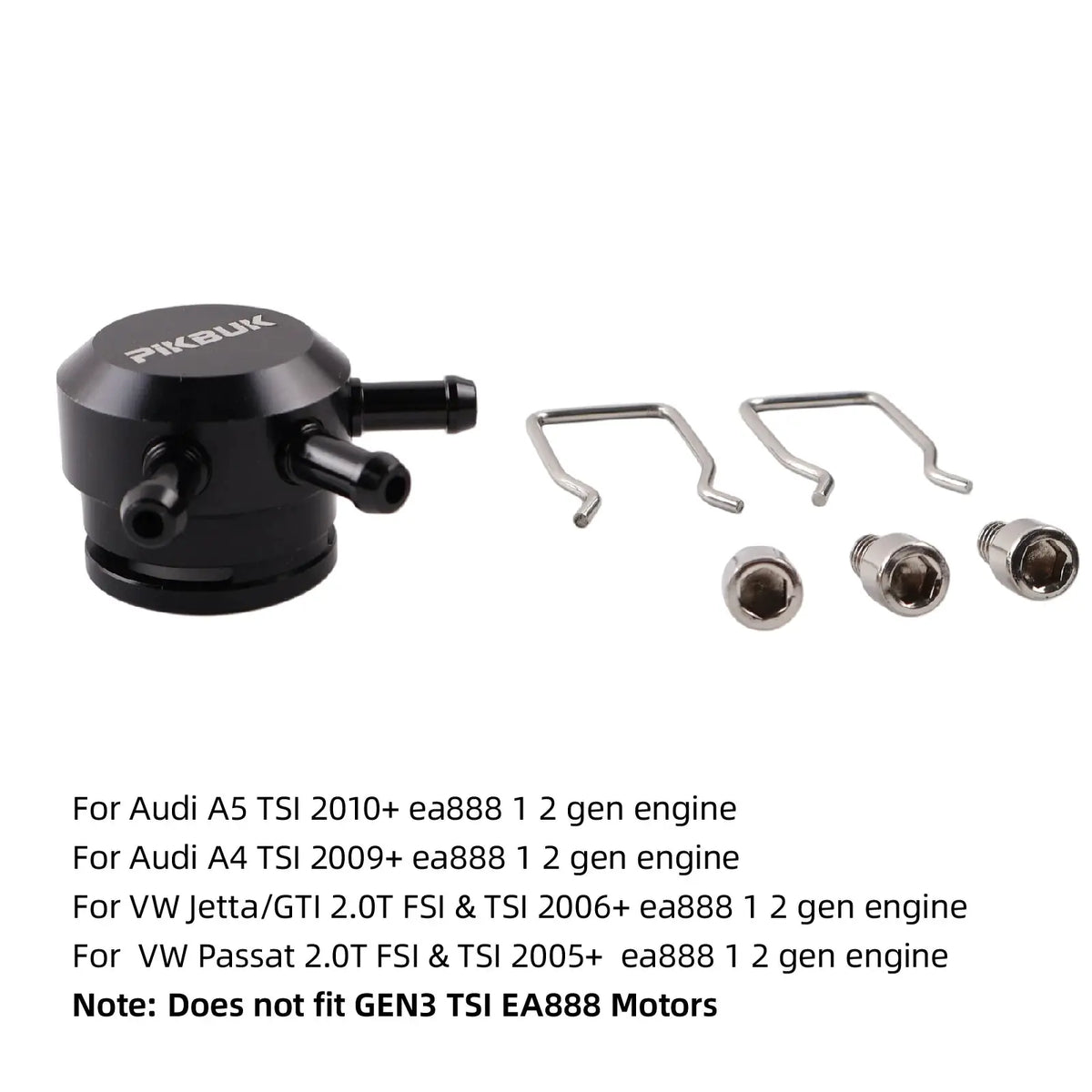 PIKBUK Plug For VW Audi TSI FSI TFSI MK5 GTI B7 2.0T Ea888 1 2 Gen Turbo Boost Tap Adapter Oil Can Exhaust by InterCyprus Trading Ltd