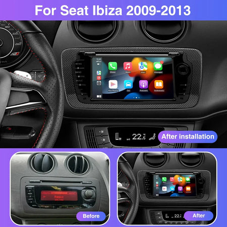 2 Din Car Radio For Seat Ibiza 2009-2013 &ndash; CarPlay BT