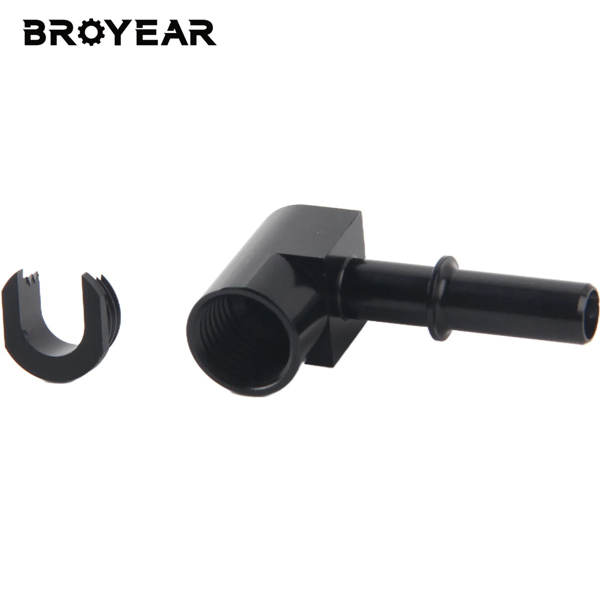CNC Aluminum Fuel Pump Fitting For Walbro 5/16 3/8 Anodized Black by InterCyprus Trading Ltd