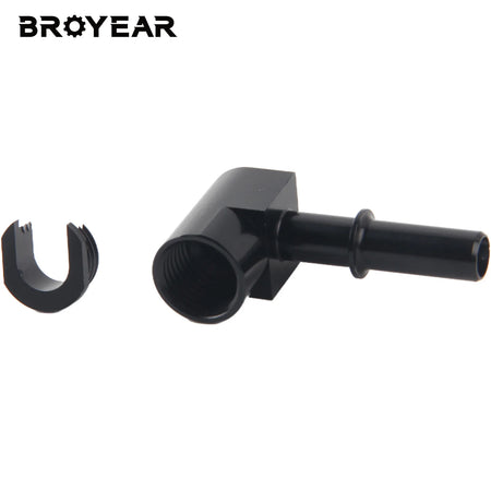 CNC Aluminum Fuel Pump Fitting For Walbro 5/16 3/8 Anodized Black by InterCyprus Trading Ltd