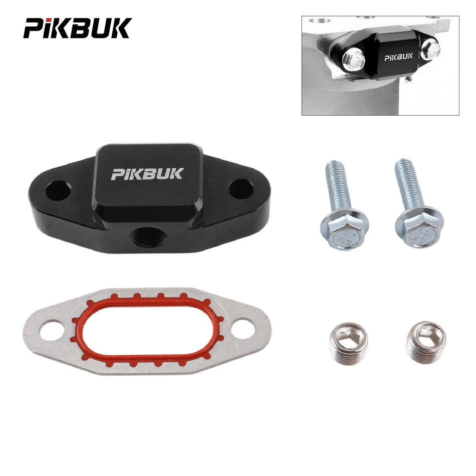 LS Block Off Plate With 2 Port 1/8 NPT For Chevy GMC Gen III IV by InterCyprus Trading Ltd