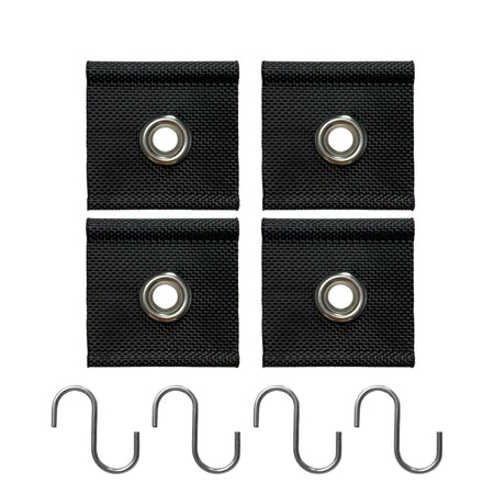 4Pcs S Shaped Camping Awning Hooks Clips - Durable &amp; Versatile for RV, Tent &amp; Home PC-4 Black