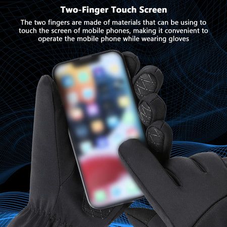 Winter Gloves - Warm Windproof Rainproof Non Slip Palm