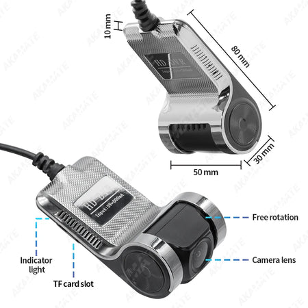 AKAMATE Car DVR Recorder - Full HD 720P Plug And Play
