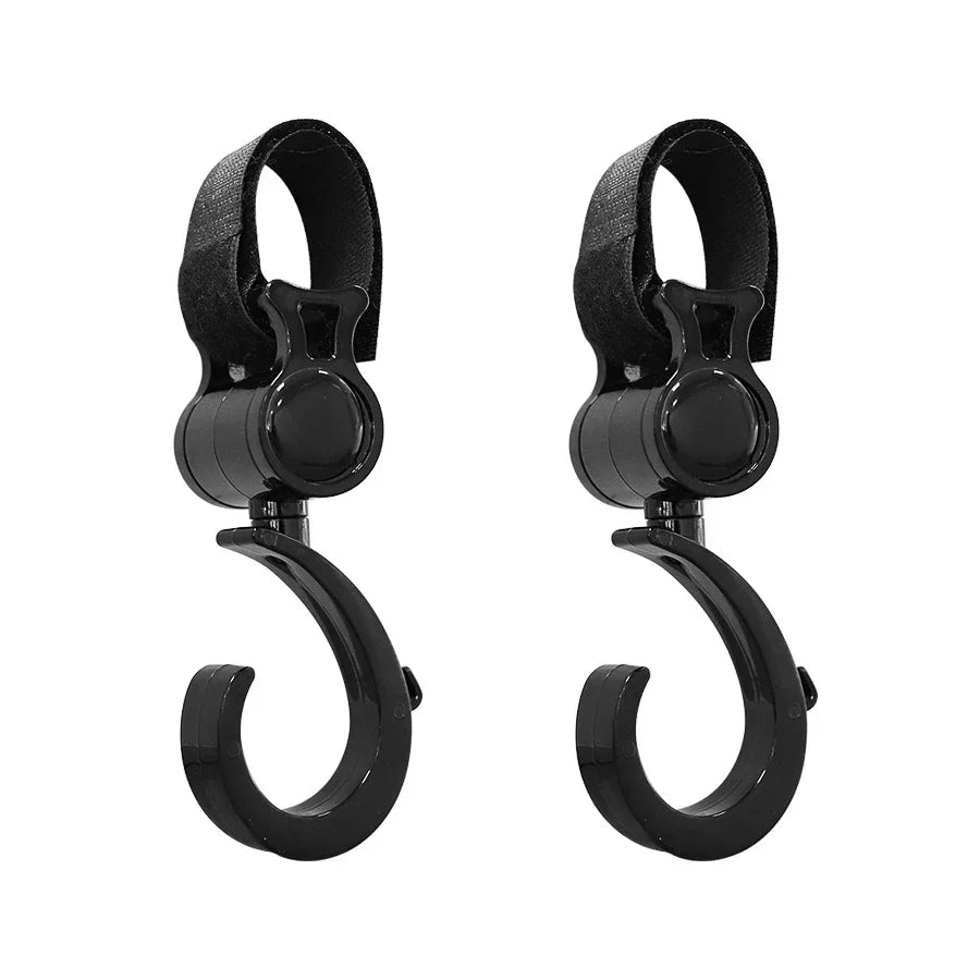 Multifunctional 360&deg; Rotating Pram Hook for Strollers and Shopping 2pcs