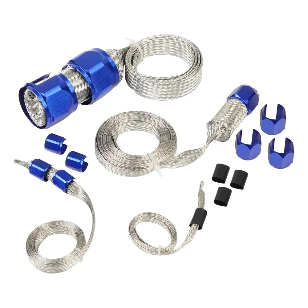 Universal Stainless Steel Braided Hose Kit Oil/Fuel/Vacuum/Radiator/Heater Engine Line Hose Sleeve Dress Up Kit by InterCyprus Trading Ltd