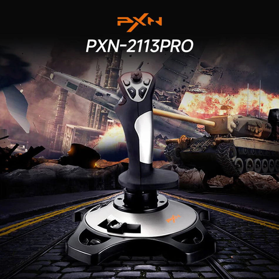 Manette Pro Joystick PXN-2113 pour simulateur de vol PC, contrôleur USB