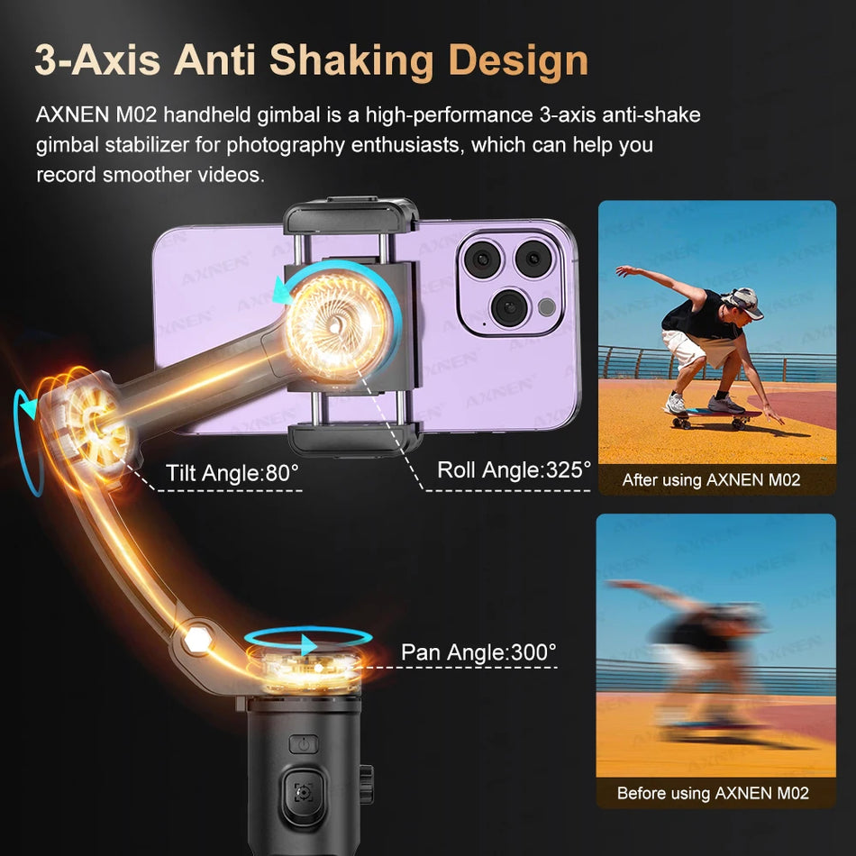 3-Axis Vlog Stabilizer &ndash; Face Following Technology with Magnetic Remote