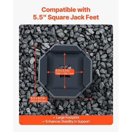 SucceBuy RV Leveling Pads 4-Pack &ndash; Anti Slip Rubber