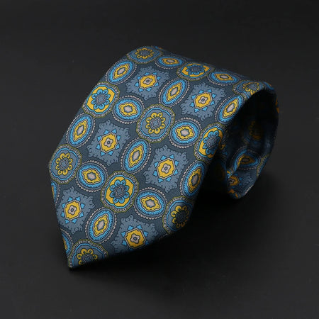 High Quality Soft Silk Ties in 51 Colours - Geometric Pattern Necktie for Men 21