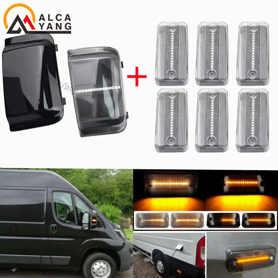 Feux clignotants dynamiques à LED pour Fiat Ducato Iveco Daily Peugeot Boxer Citroën Relay Jumper