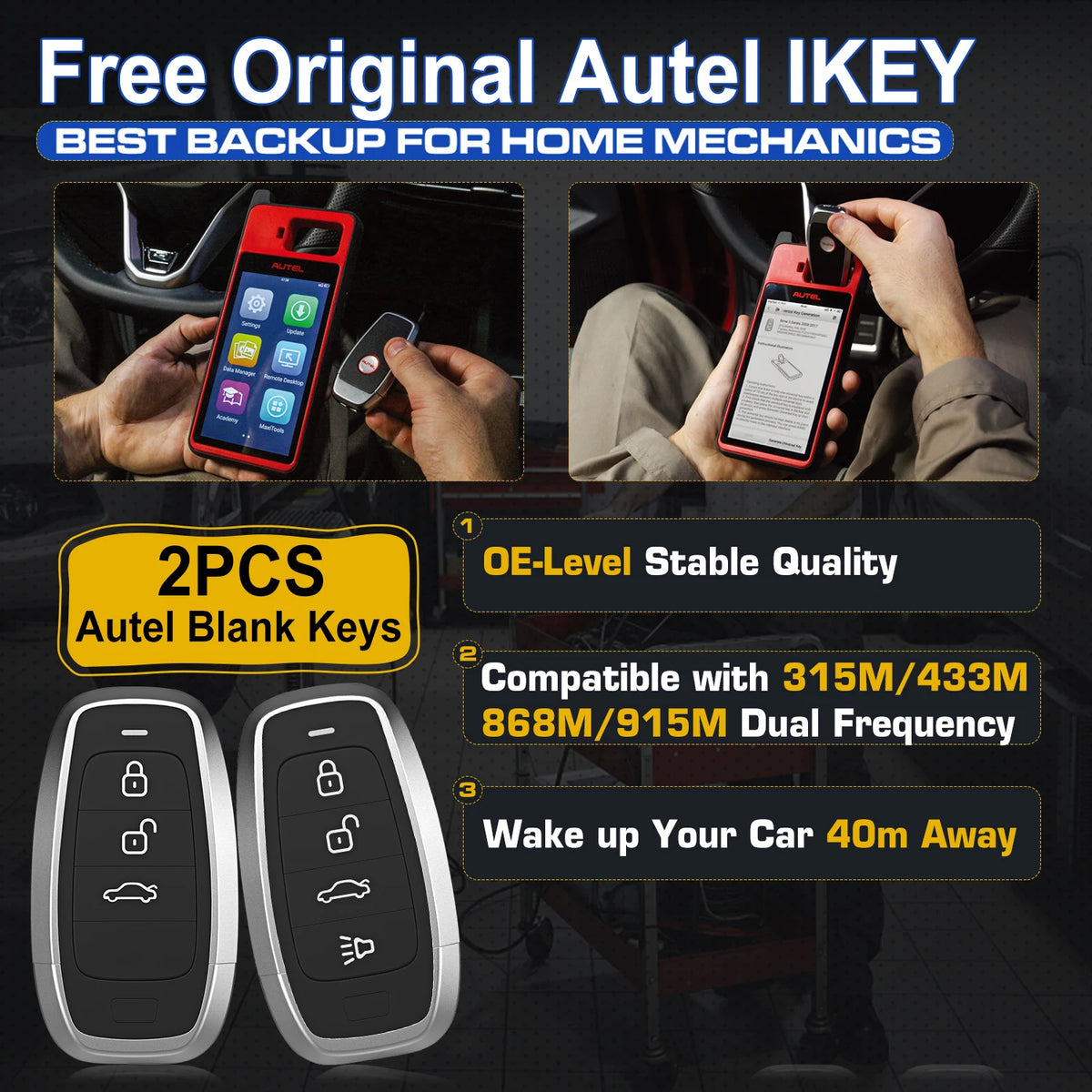 Autel KM100 KM100X Key Fob Programmer &ndash; Universal Smart Key