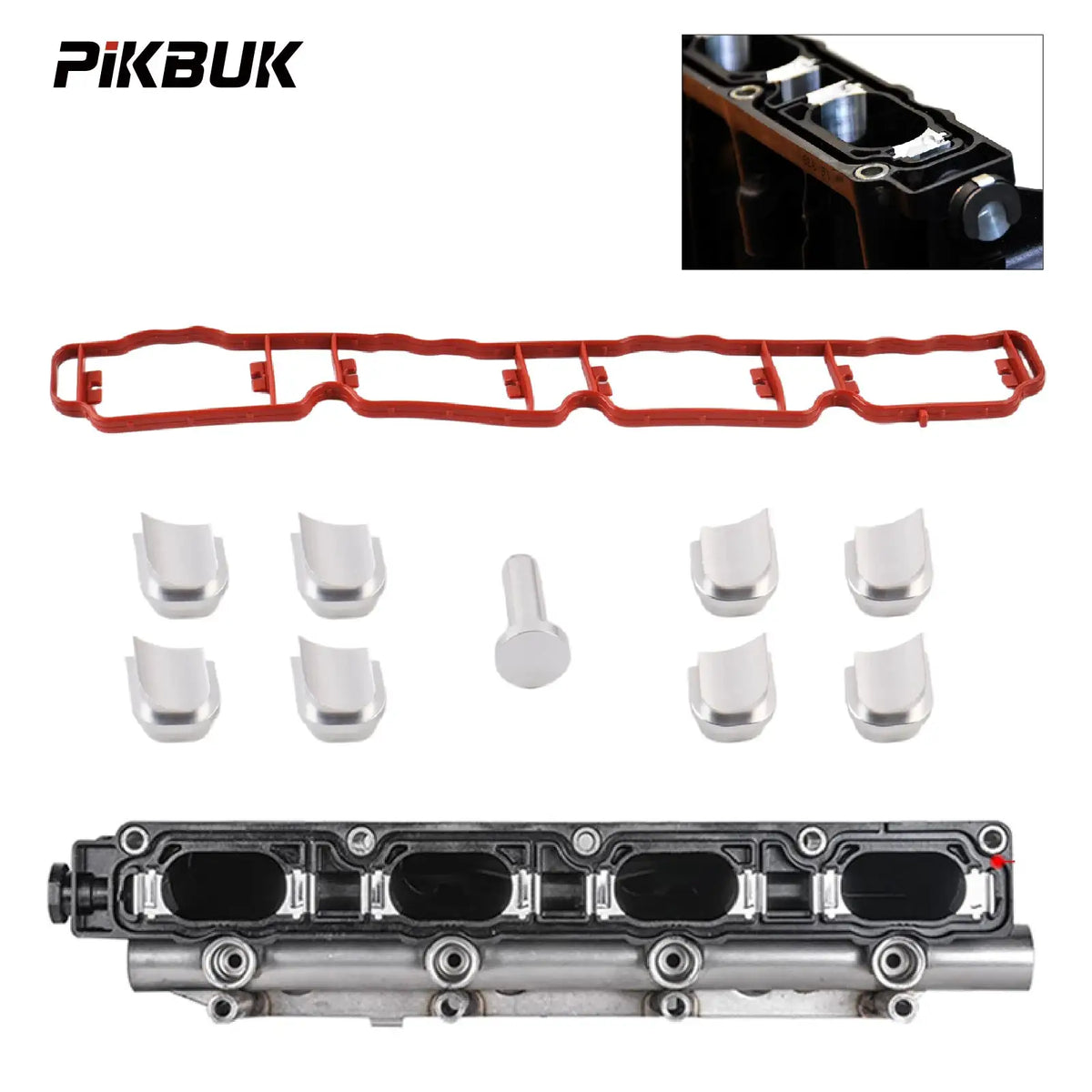 PIKBUK For Audi Skoda Seat EA113 VW 2.0 TFSI Intake Manifold Runner Flap Delete Gasket Performance Engine Part by InterCyprus Trading Ltd