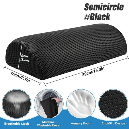 Ergonomic Feet Pillow &ndash; Ultimate Comfort and Support Semicircle-Black