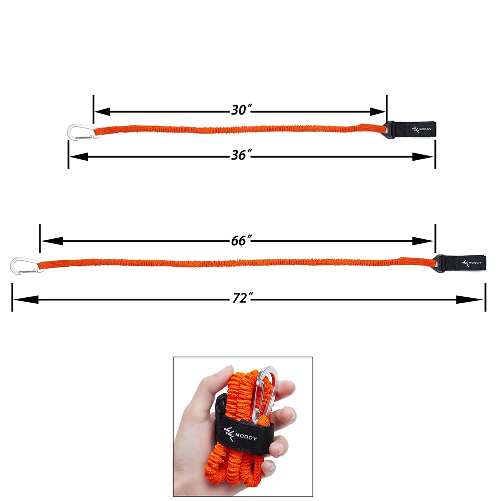 1PC Elastic Kayak Paddle Leash &ndash; Adjustable Safety Hook