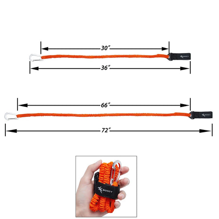 1PC Elastic Kayak Paddle Leash &ndash; Adjustable Safety Hook