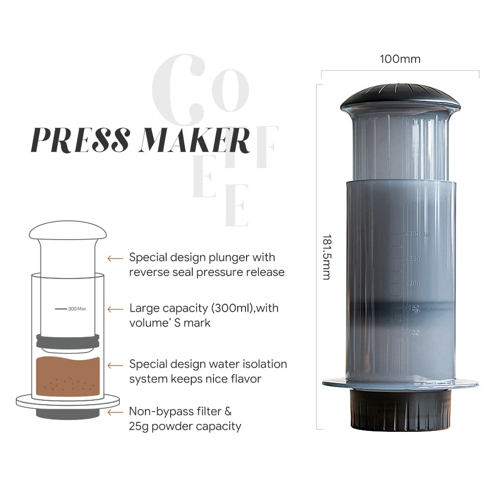 RECAFIMIL Portable French Press Espresso Coffee Maker
