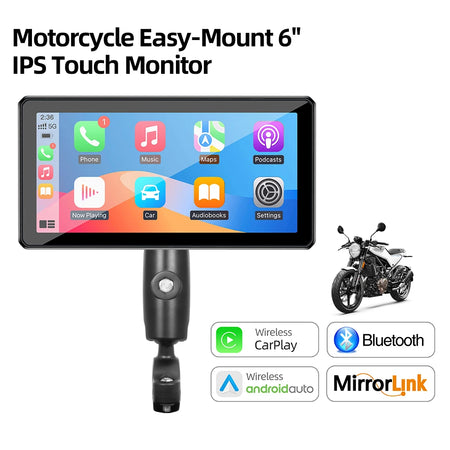 6Inch Motor Monitor &ndash; Wireless CarPlay Android Auto GPS 6inch