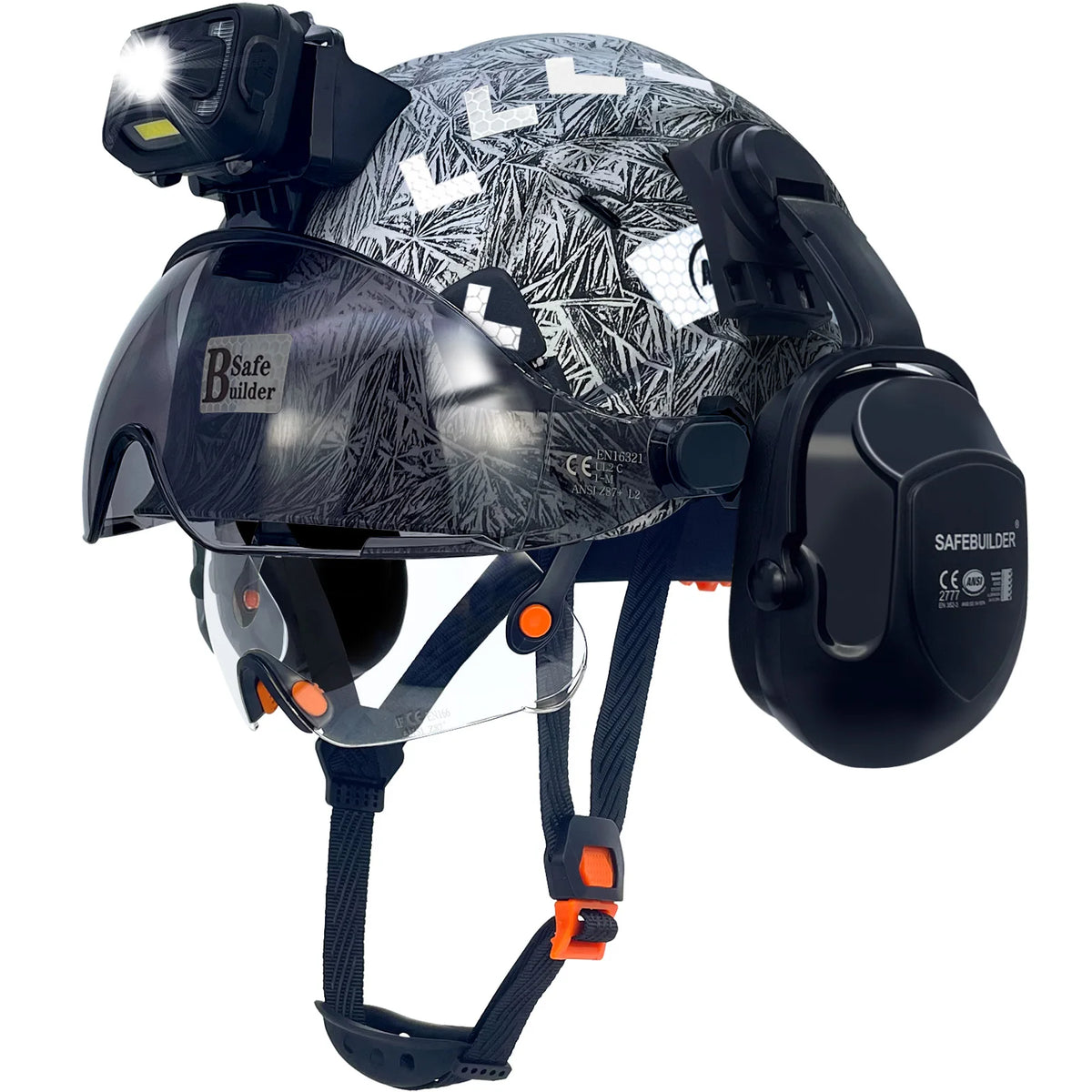 C06 Safety Helmet SHL01 &ndash; Rechargeable LED Headlamp GangMu CSV07E SHL01