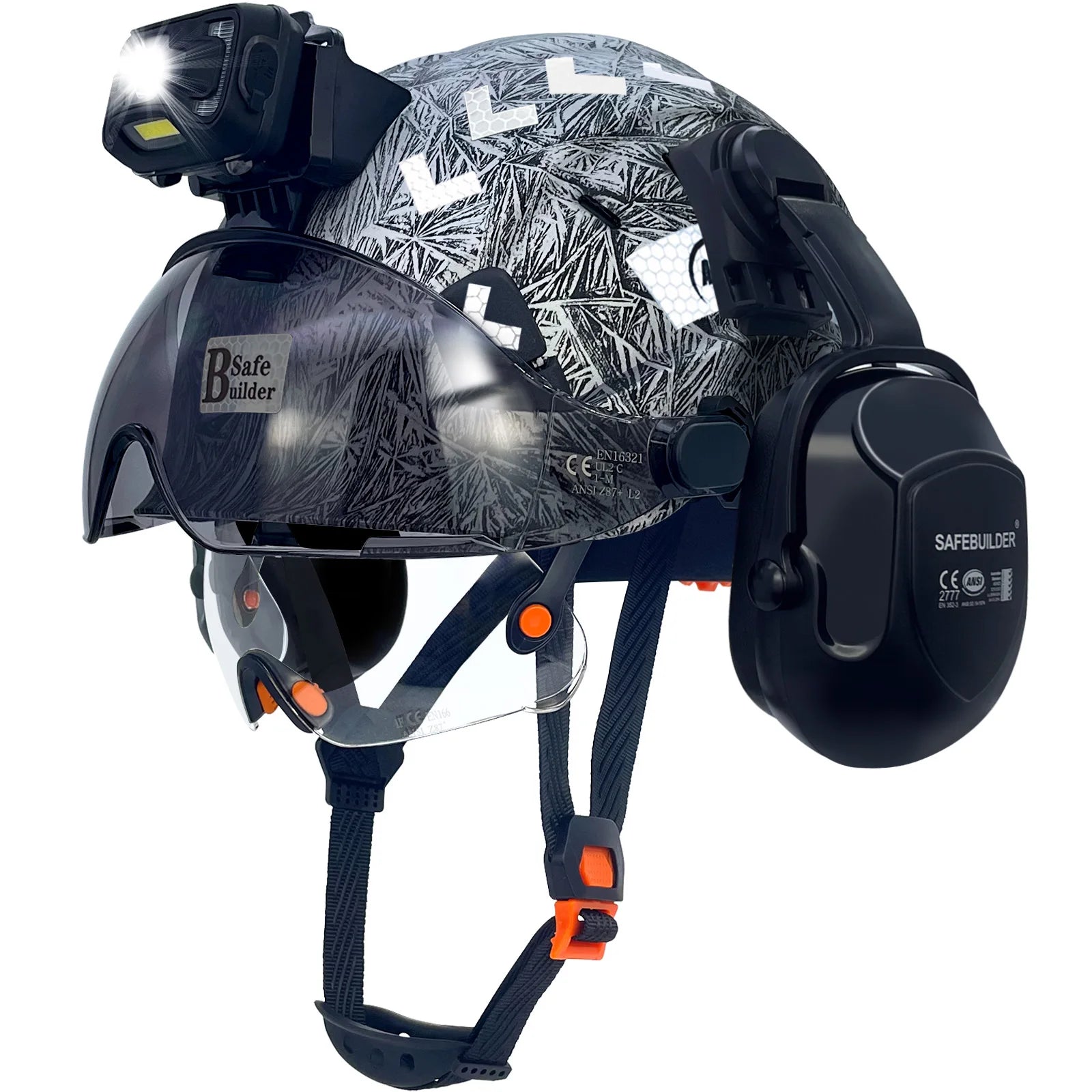 C06 Safety Helmet SHL01 &ndash; Rechargeable LED Headlamp GangMu CSV07E SHL01