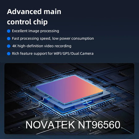 ACCEO 4K Dashcam Auto 3 Channel Car DVR &ndash; WiFi GPS Parking