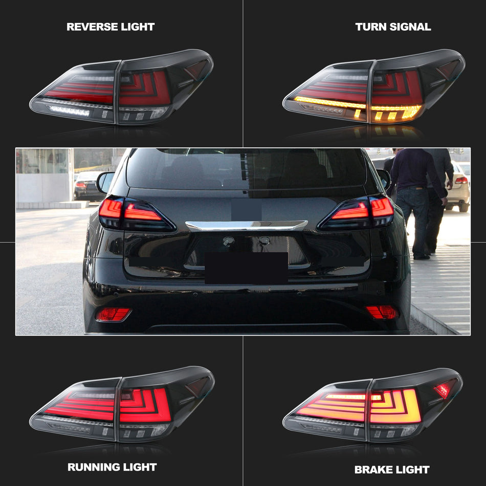 Xunder LED bakljus för Lexus RX 350 RX 450h 2010 2015 dynamisk animering sekventiell blinkers klara baklampor monteringssats