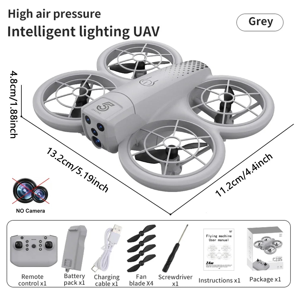 Mini RC Drone CZ05 - 4K HD Camera and Optical Flow No Camera Gray