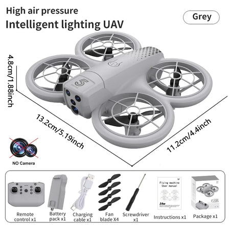 Mini RC Drone CZ05 - 4K HD Camera and Optical Flow No Camera Gray