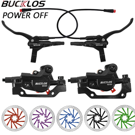 BUCKLOS Hydraulic Disc Brake Set for E-Bikes and Scooters