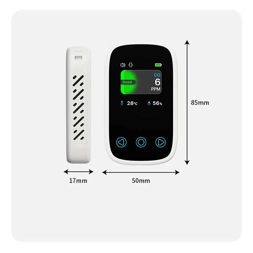 Mini 3 In 1 Air Quality Tester - LCD CO Temp HUMI Meter