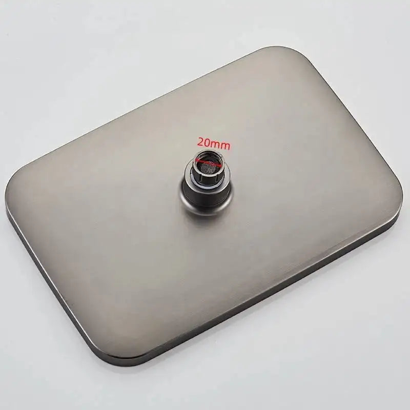 Rainfall Shower Head Big Panel Large Flow Supercharge Ceiling Mounted Shower head 360 Rotation High Pressure ABS Bathroom Faucet