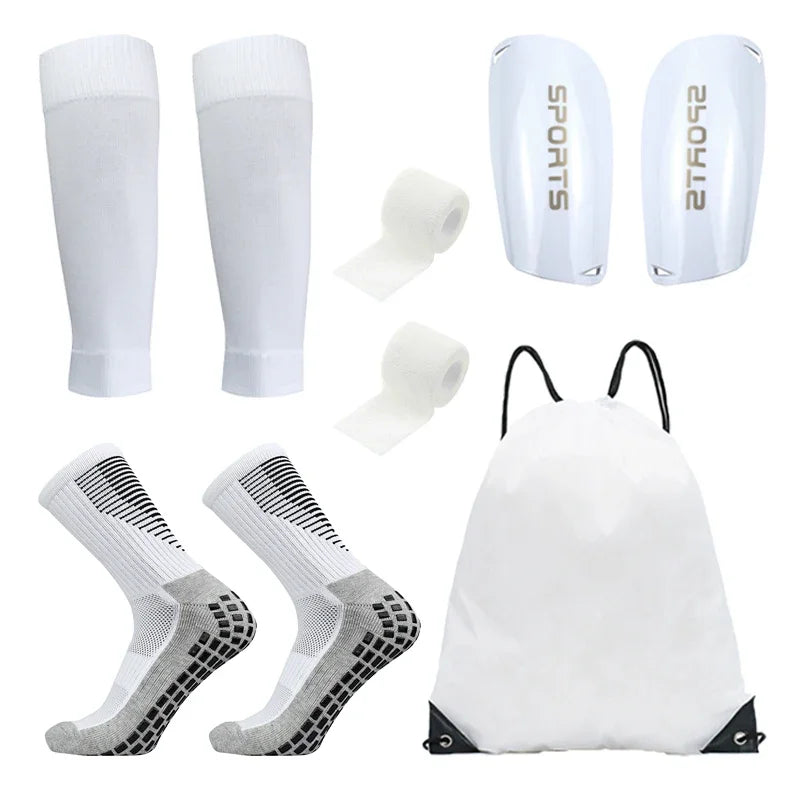 5-Piece Unisex Drawstring Ball Bag Set for Football Training WHITE